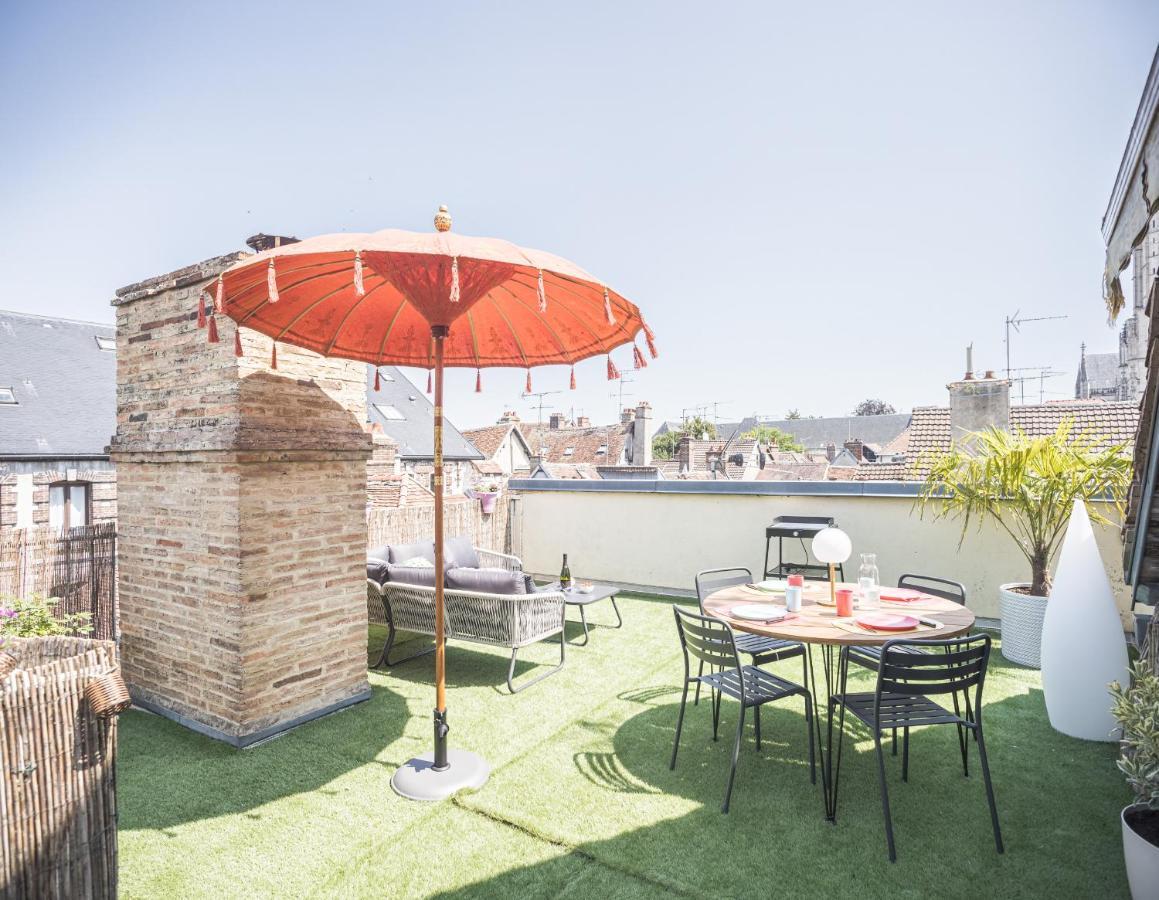 Le Rooftop - Vue Cathedrale - Climatisation Troyes Exterior foto