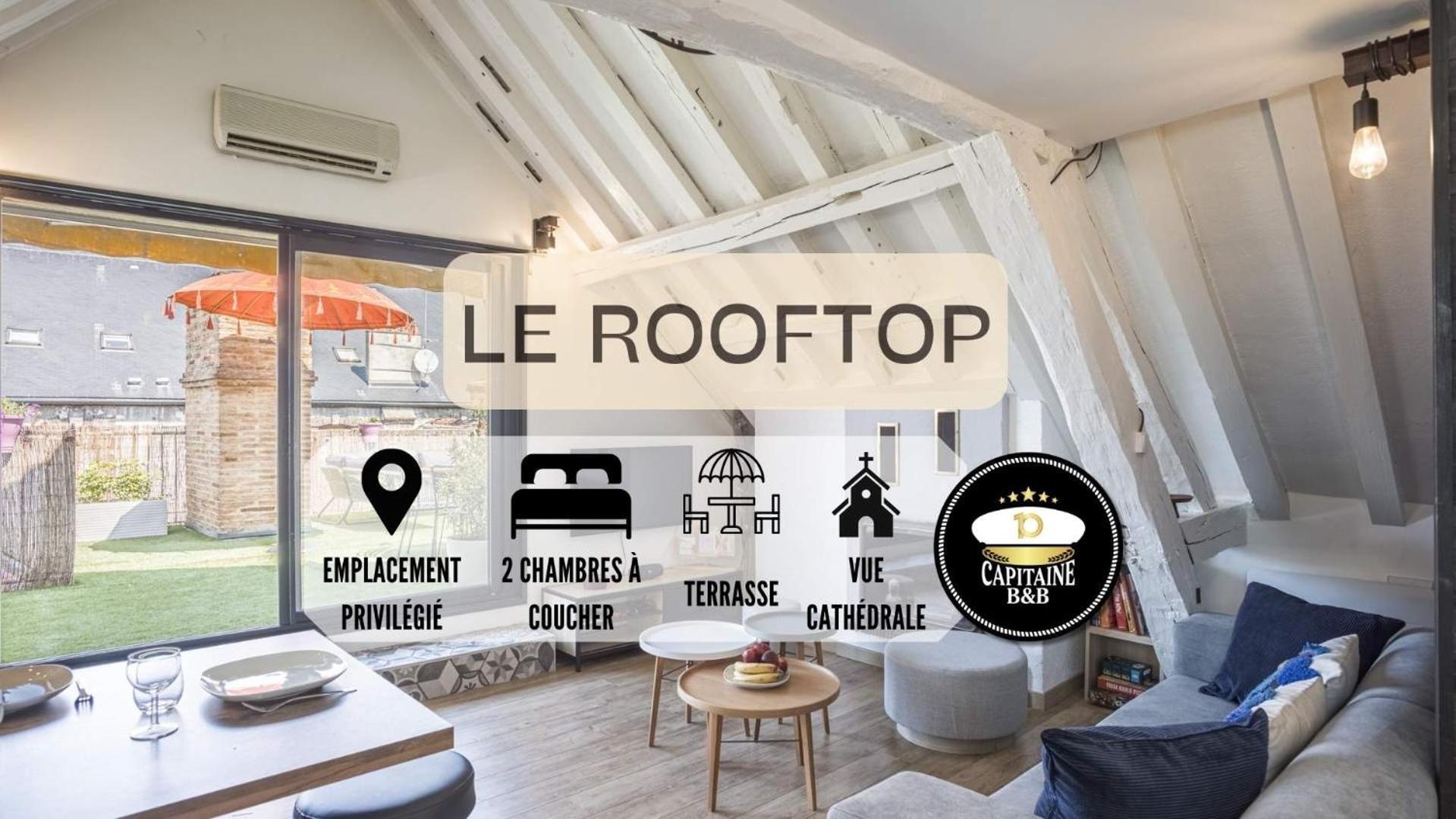 Le Rooftop - Vue Cathedrale - Climatisation Troyes Exterior foto